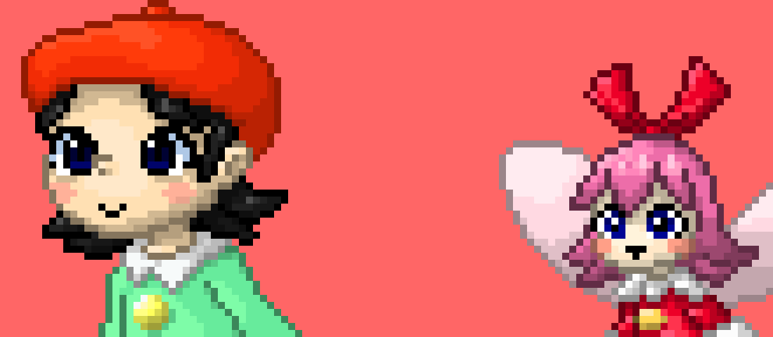 [777455] Adeleine: That does sound like fun! Let's do it! || Ribbon: Yep! and it wouldn't be cheating for you Prince Fluff, technically Magolor could hide in another dimension