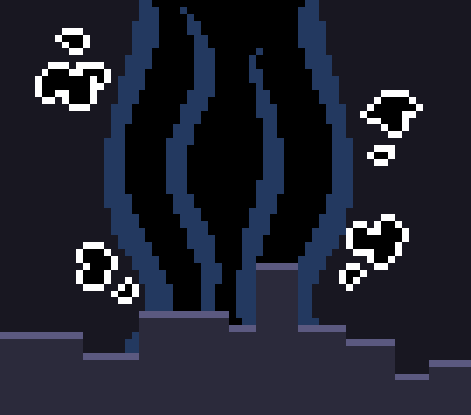 [31b34d] *Strange. The staircase feels like it goes on for a while. And despite the flames, it is still impossibly dark.