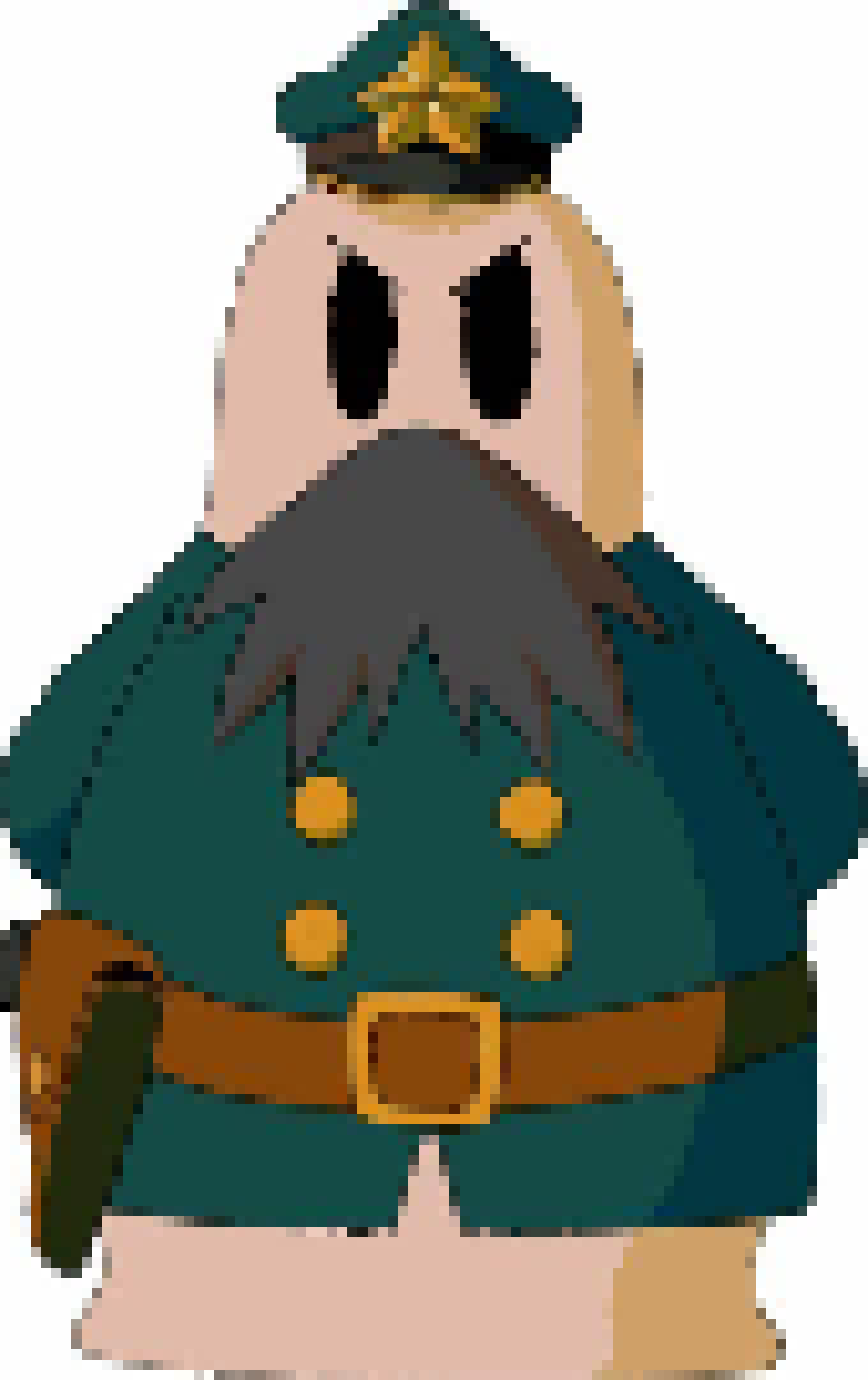 [d402fc] (i had to look up his name lol) BUT THERES A GUY IN THE KIRBY ANIME WHOS A COP, HIS NAME IS CHIEF BOOKEM