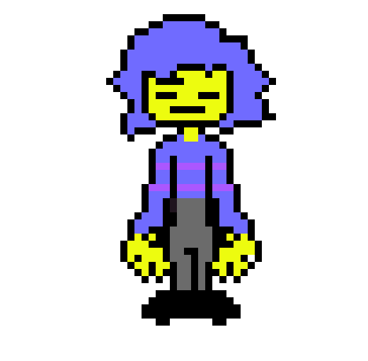 Frisk blue hair