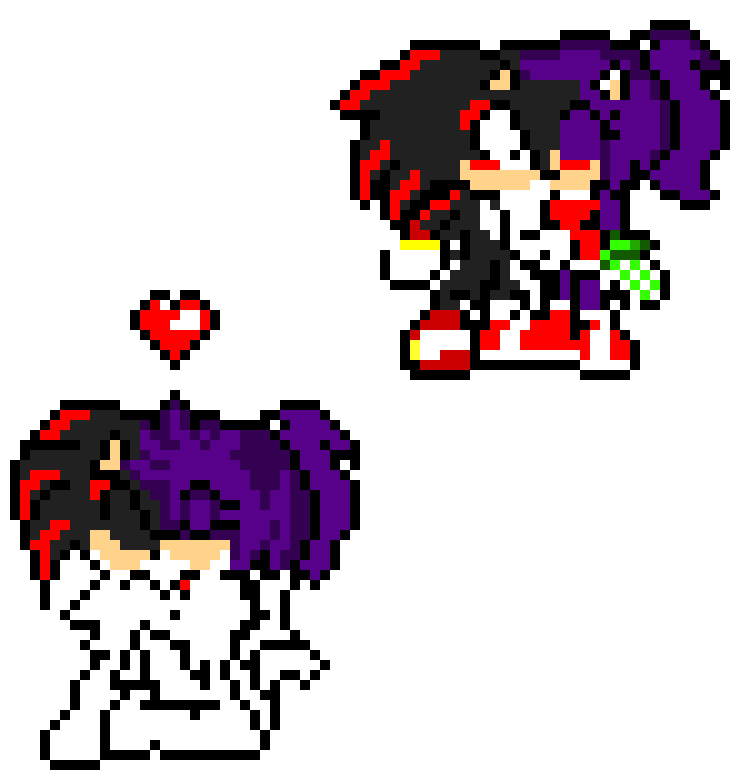 Shadstal kiss (Shadow x my oc crystal) ^u^