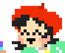 [777455] *She started going to the direction of Marker, and whilst she was on the car, she painted herself a mini Kracko so that she can ride on it.*