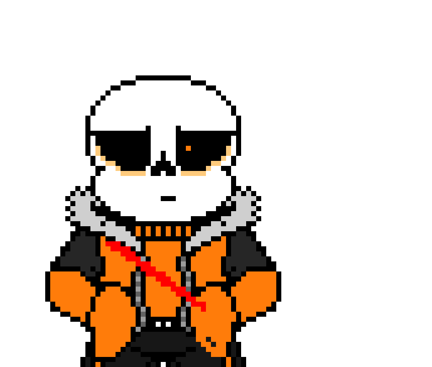 *Orange got hit and couldn't move because papyrus was holding her*