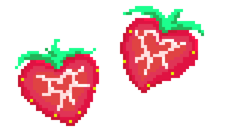 [854455] Strawberry Pixel Art
