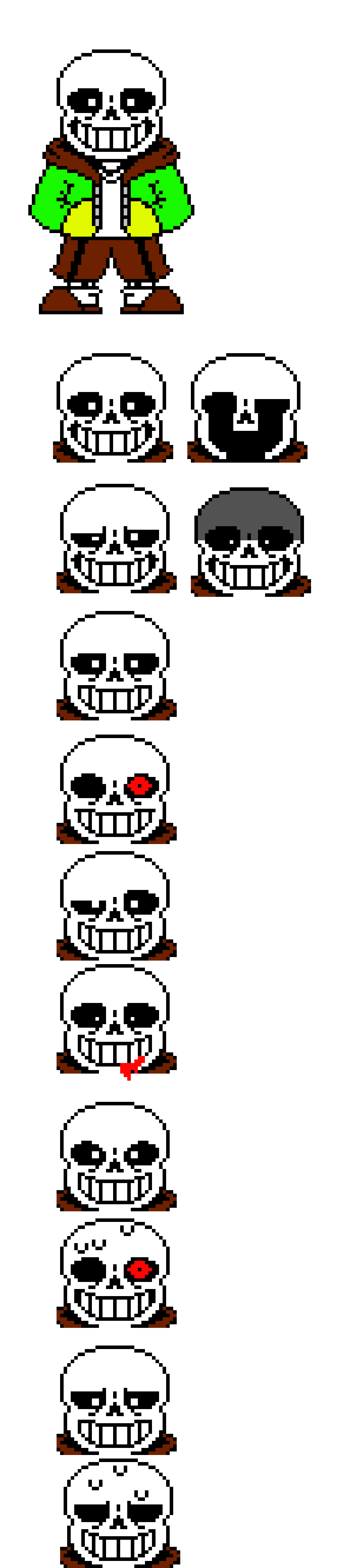 sprite sheet almost finished - Chans (but not the ship//matheus ye)