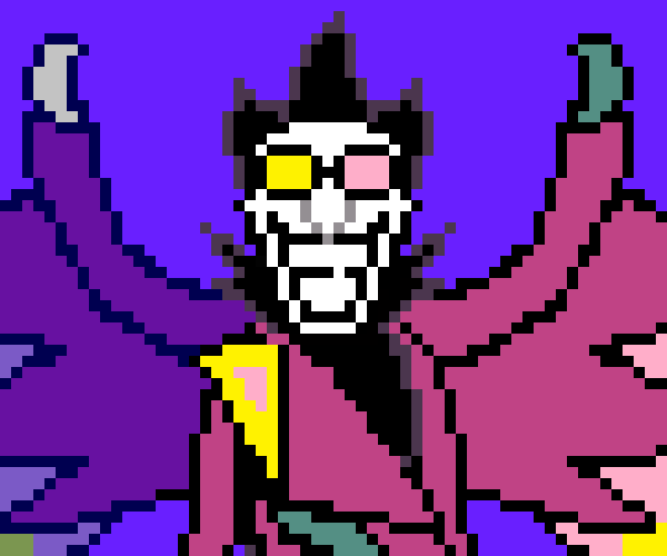 Spamton NEO He Used HEART ON A CHAIN Pixel Art Maker