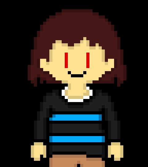 [0ae1f1] MY TURN!!! *Chara can't take the urge and tackles the human, stabbing them to death*