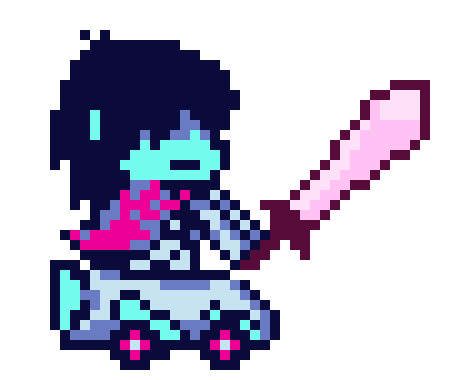 Kris deltarune battle sprites