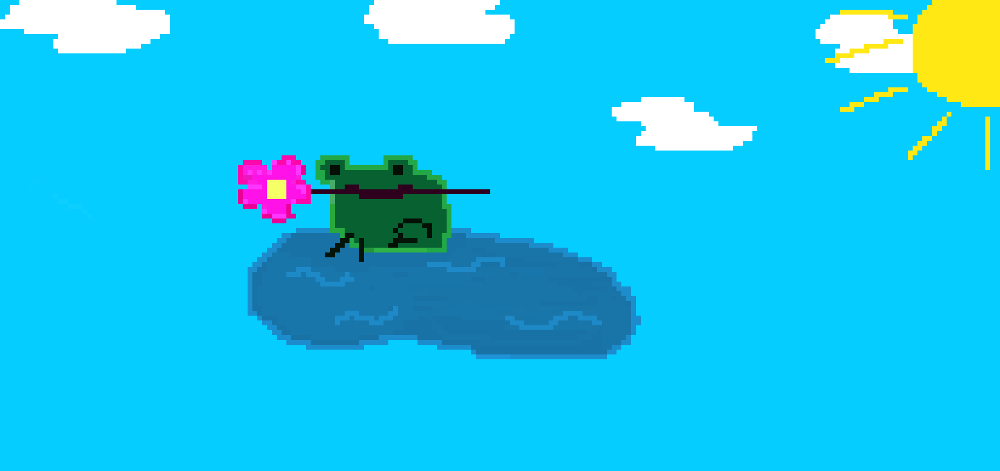 [8c8221] frog in a lake