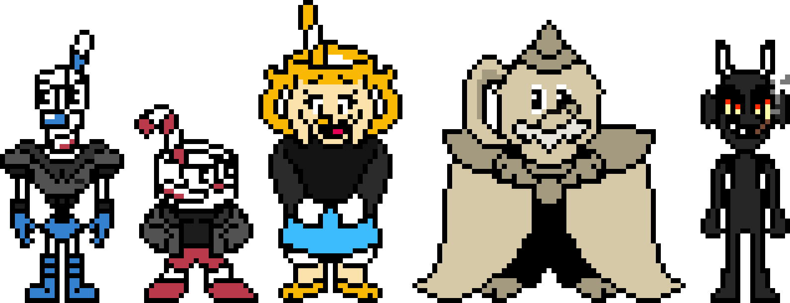 [42641d] Cuphead cast in undertale sprites