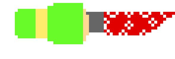 blocks the stab then eats the legendary hero then hits the outline with my knife *