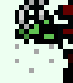 half of the hand dusted *