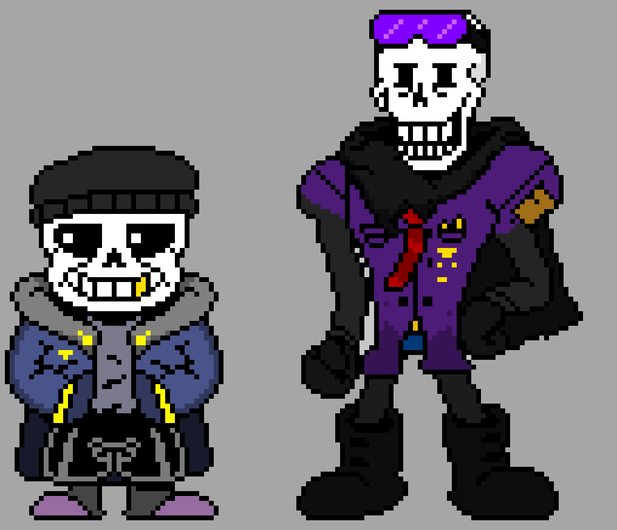 *Looks like they're up again, sans seems a little busy. and Papyrus is just standing there. You can only talk to one of them.*
