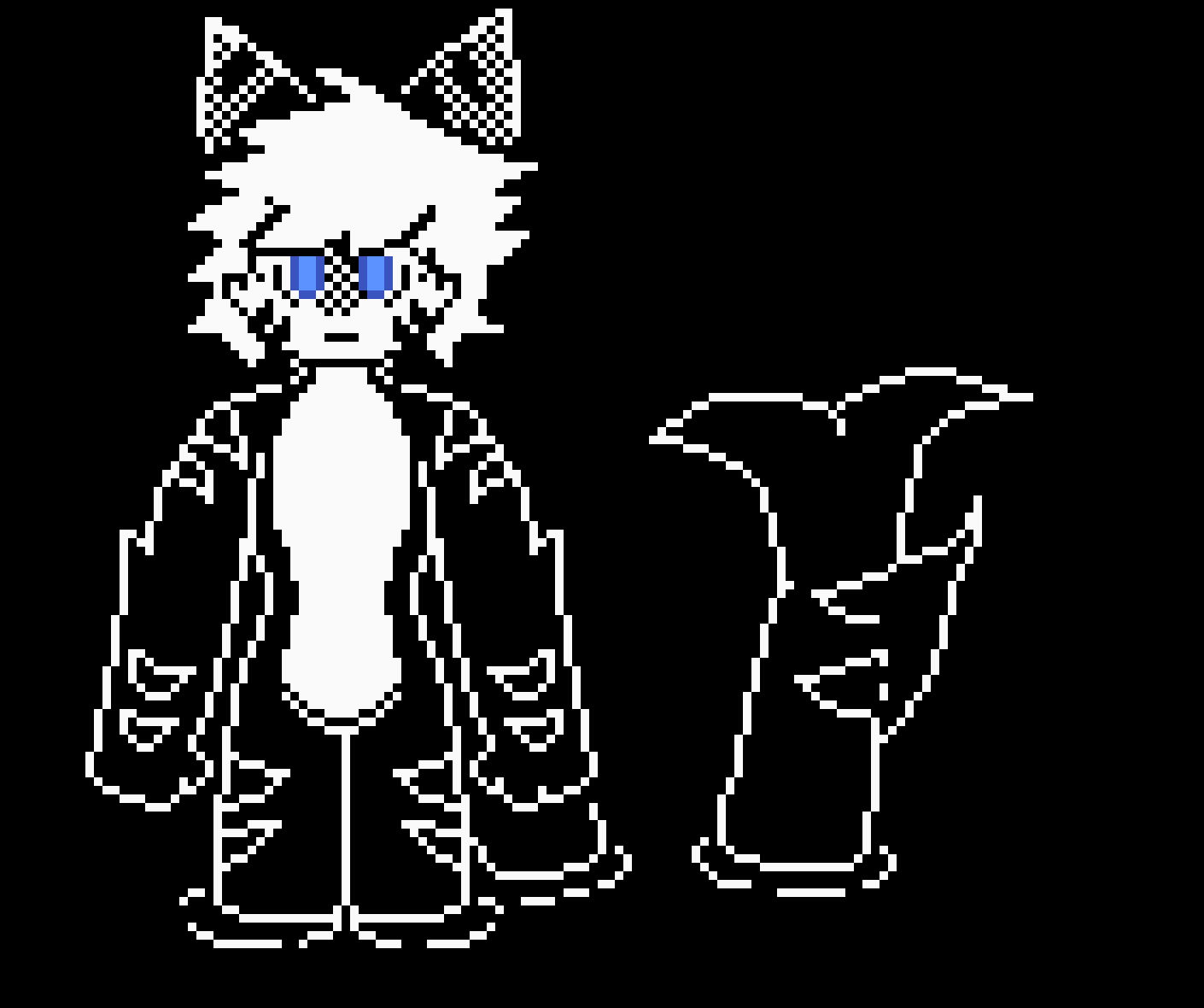 ( And done, I am too lazy to make the rest gray. Well actually its a black and white mixture like the ears are. )