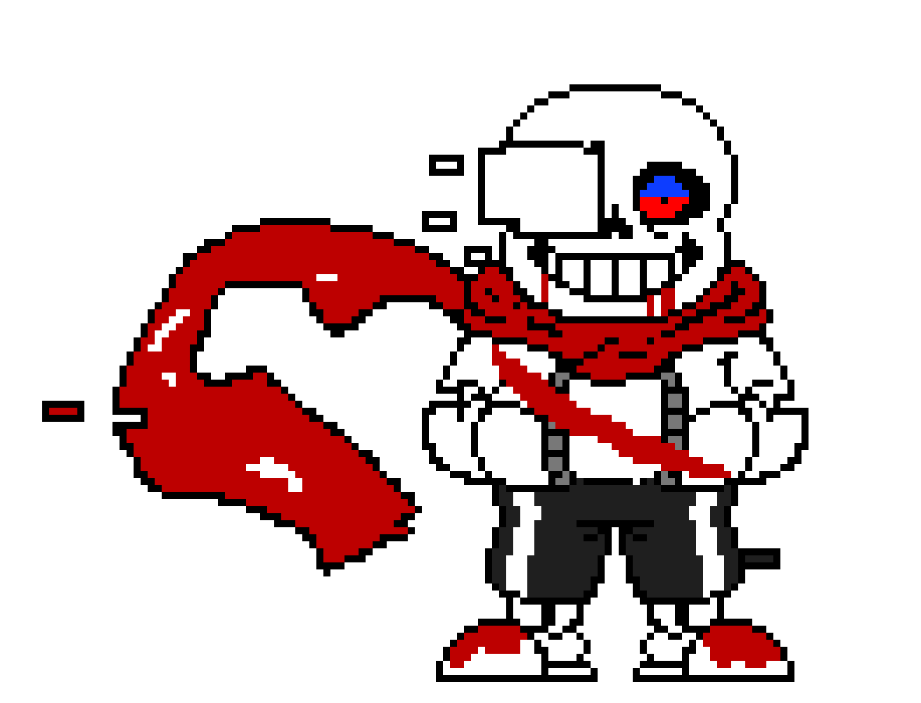 smashes gaster blaster into eku over and over die die die demon die