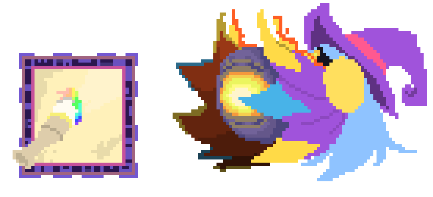 [777455] EHEHEHEHE!! *She then would summon the canvas once more, this time not hiding away as she painted. This time, she painted a Purple Heart, a Fire Symbol, a Lightening Strike, an Ice Crystal, and a Spider Web*