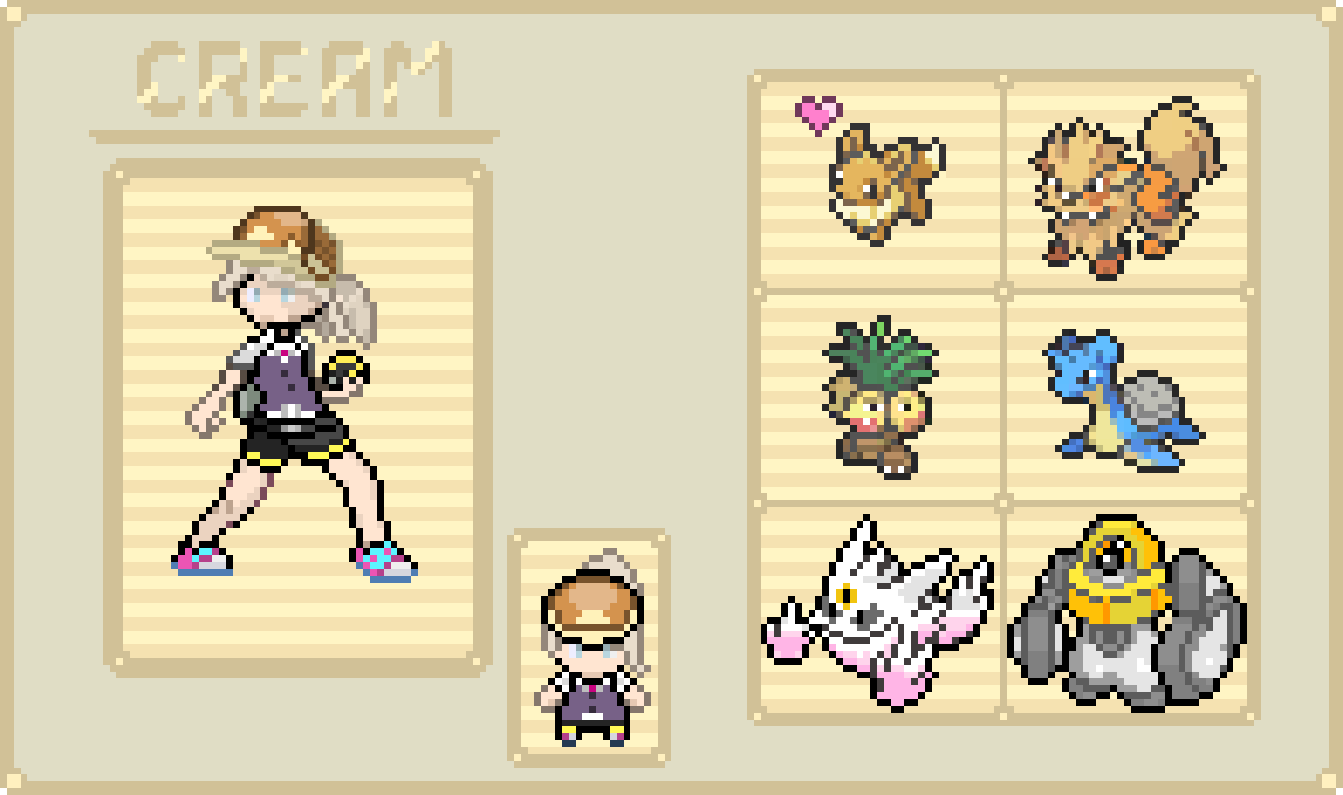 pokemon Cream sprite + team+ mega + Melmetal