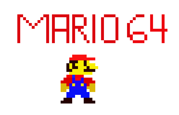 Mario 64 8-bit pixel art