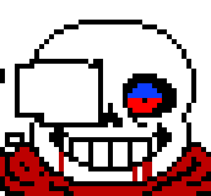 throws huge gaster blaster at pap