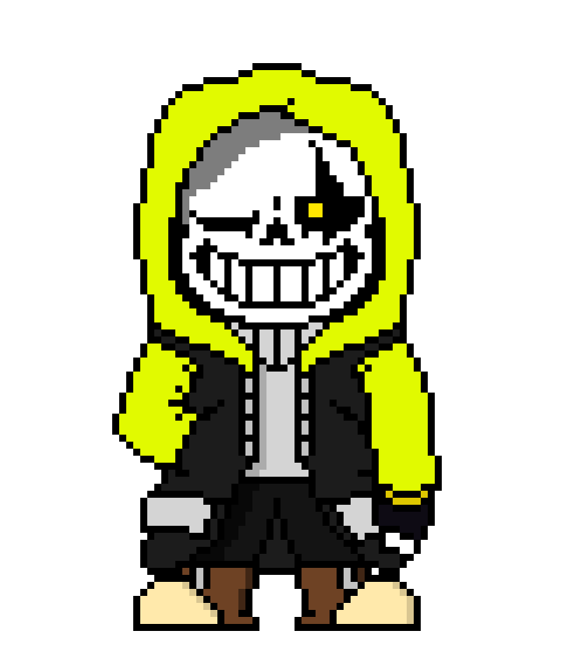 𝑬𝒑𝒊𝒄!𝑹𝒆𝒕𝒂𝒓𝒅𝒆𝒅 𝑺𝒂𝒏𝒔 : an giant gaster blaster appeared while hes falling and it was about to fire, finishing the human off *