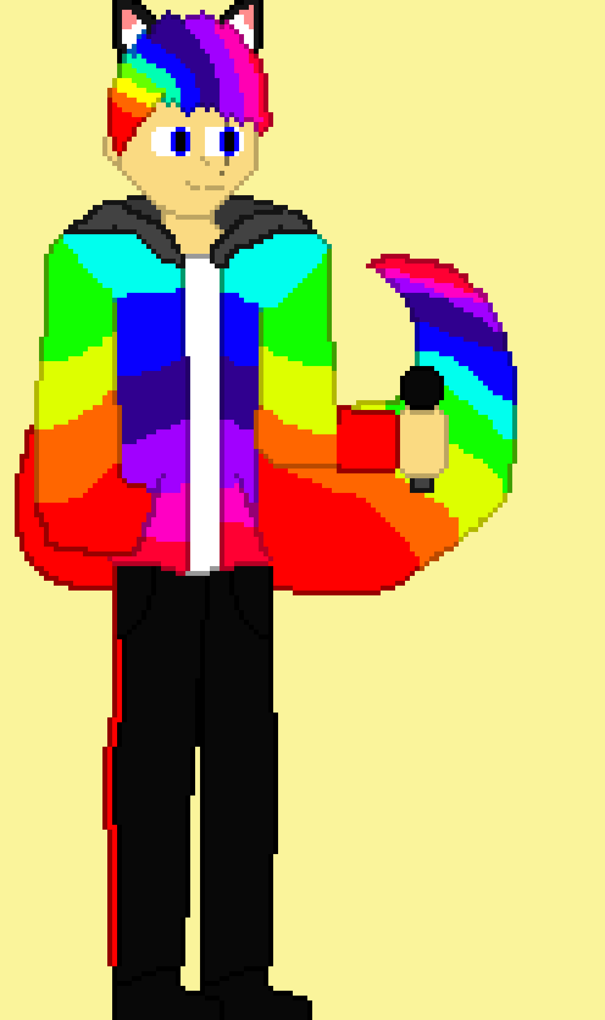 rainbows character is so tall.