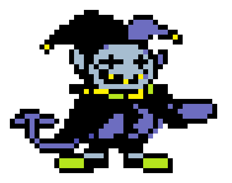 [b96dec] I love this sprite of Jevil. He looks so fucking stupid here.