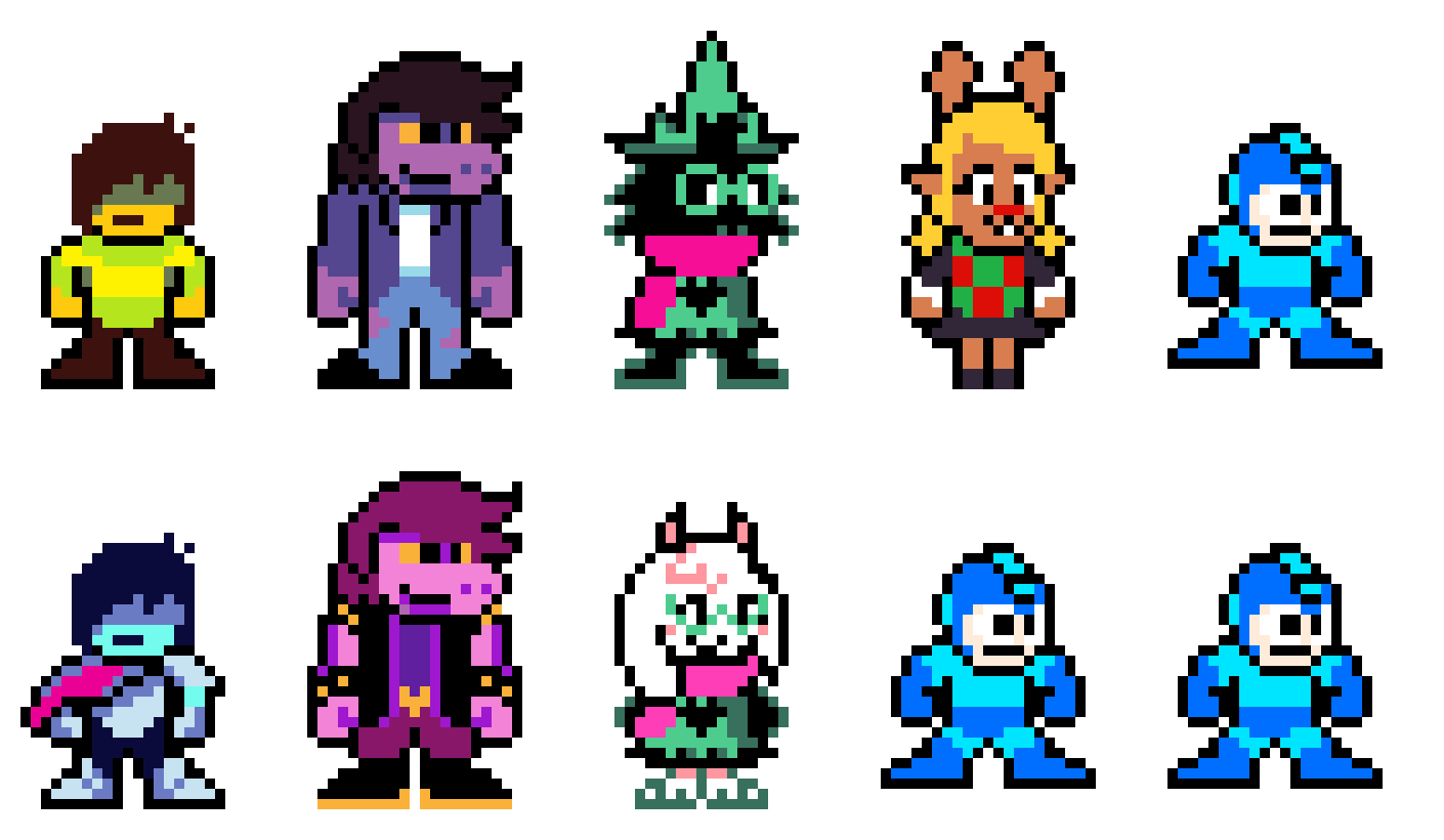 [17dcd7] Deltarune characters in the Megaman sprite style (work in progress(part 2))