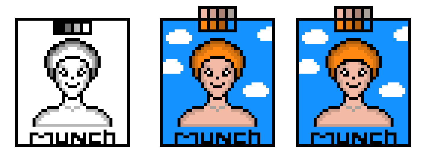 David Pixel Art Gray