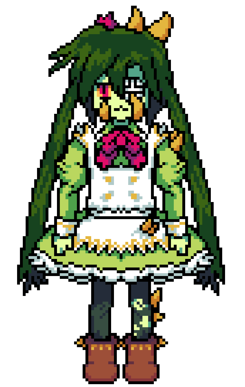 [35dc76] ((auughhh i wanna draw that axe girl and strawberry one too to get the trio complete))