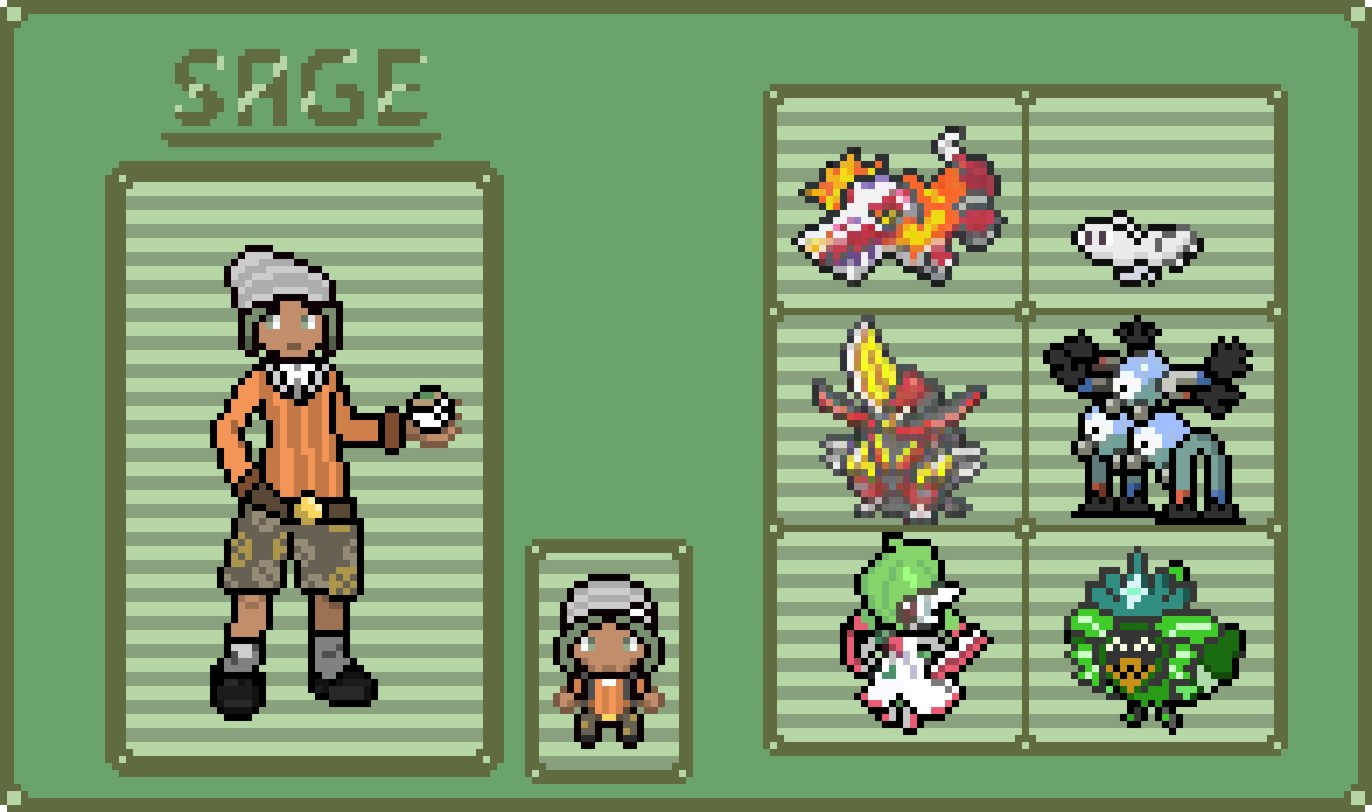 Pokemon Sage sprite + team
