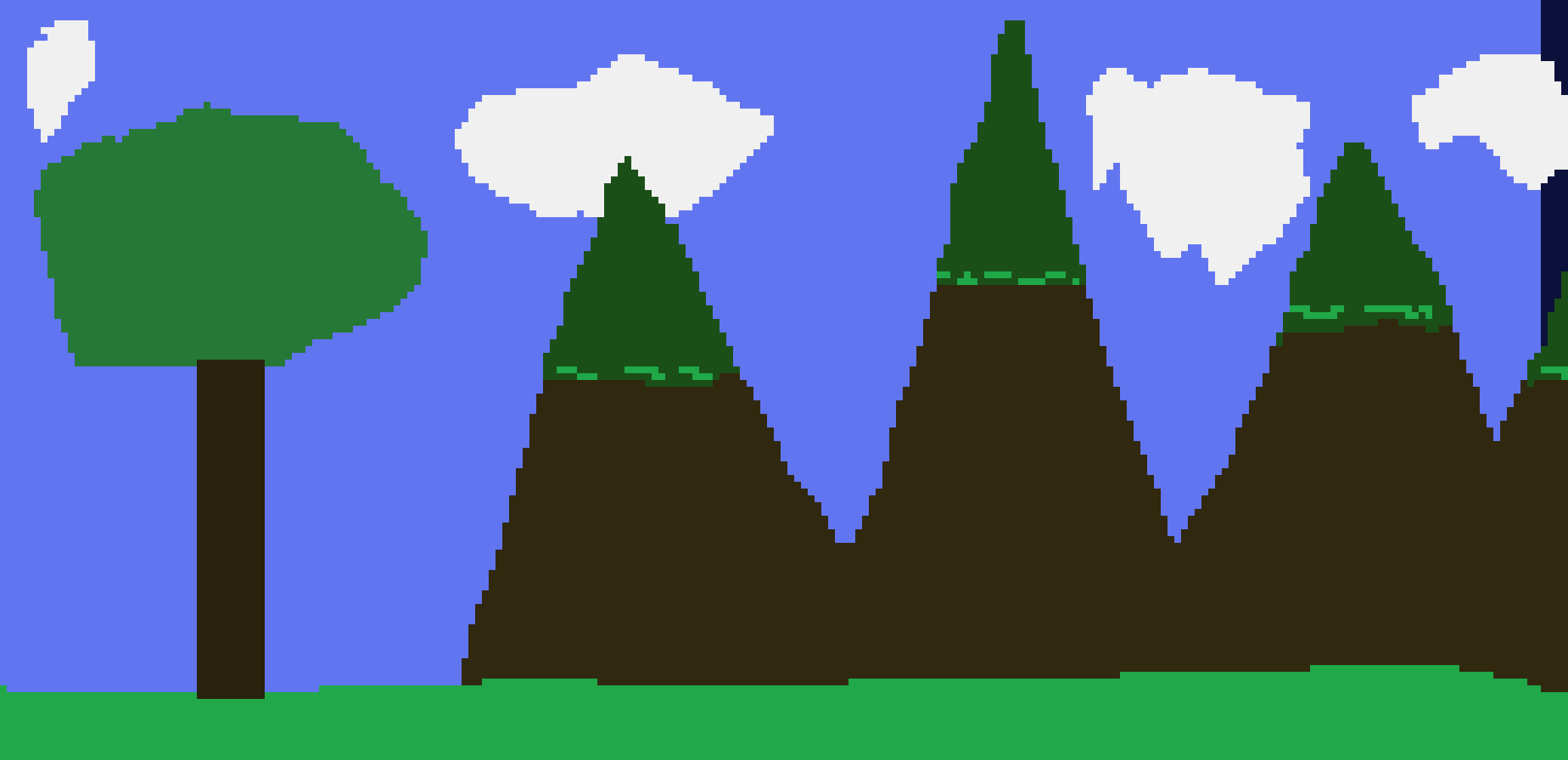 [640ce9] mountain scene pixel
