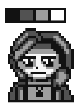 [05bc77] Lizzy Callison Pixel art gray