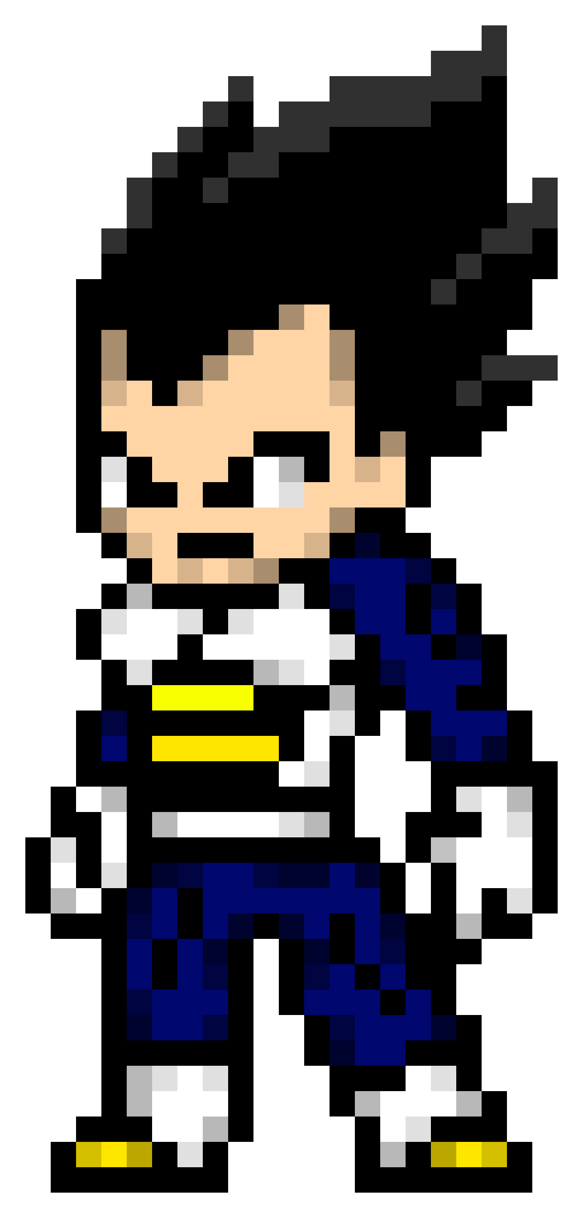 Dessin Vegeta Pixel Art gogeta KMFP
