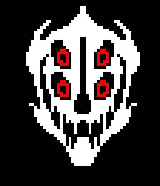 [89a20c] welp, you asked for it brat. *summons huge red blasters and fires at Chara, dealing heavy damage*