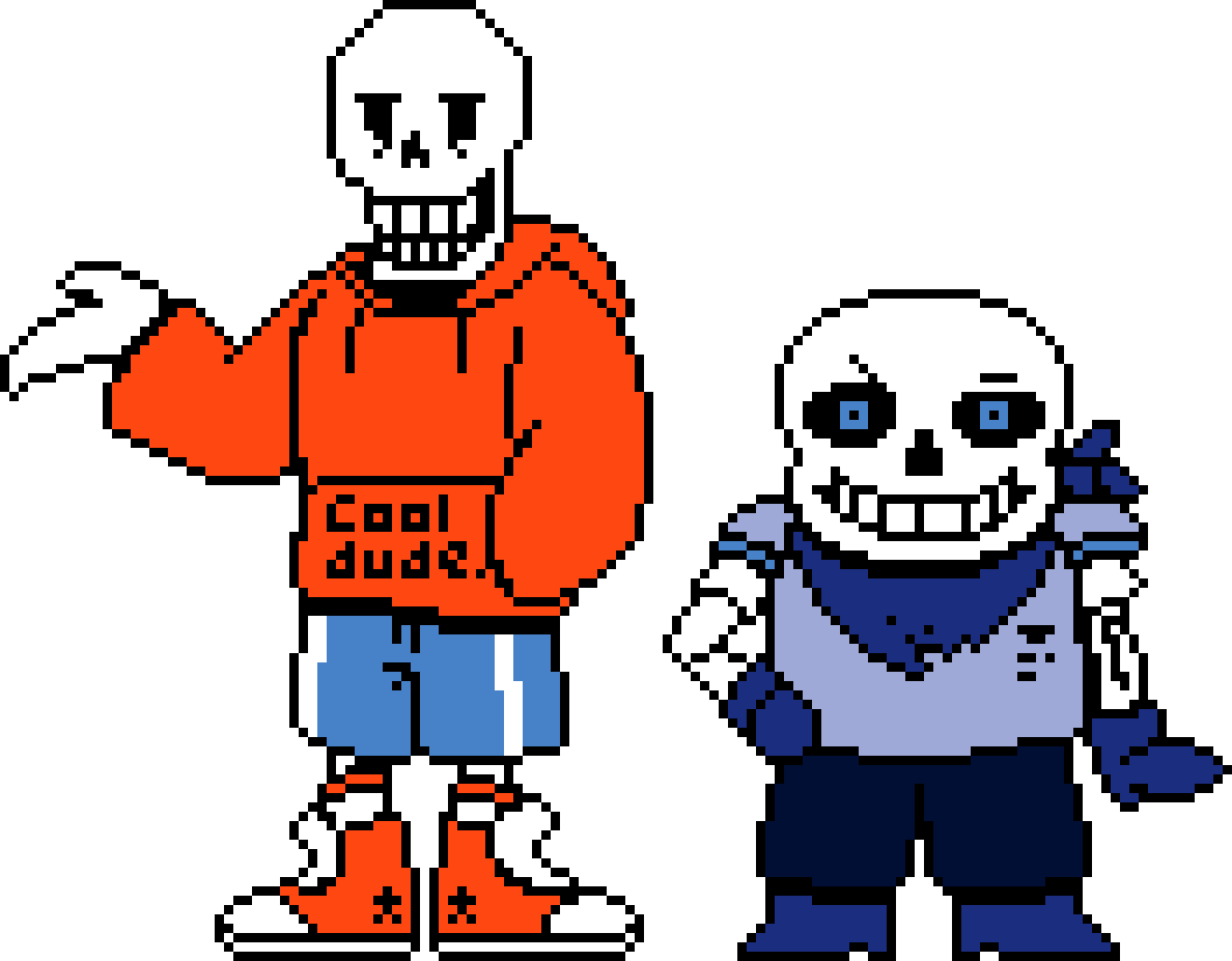 Underswap Sans and Papyrus. ( PeterPlay19s Version )