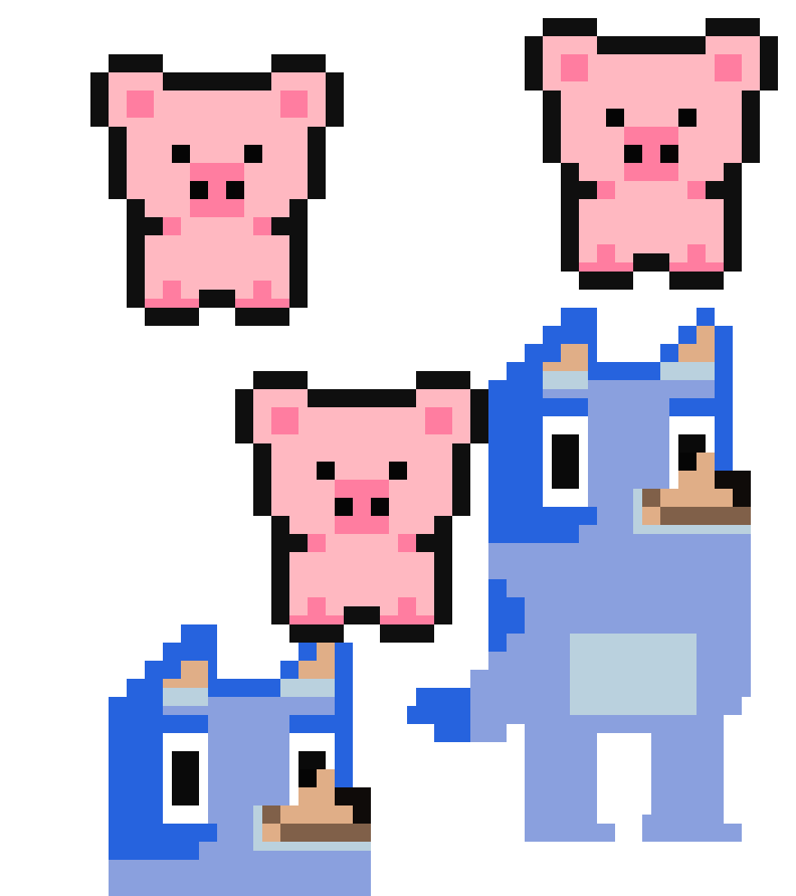 [1b7dcd] CORRIES BLUEY PIG ART