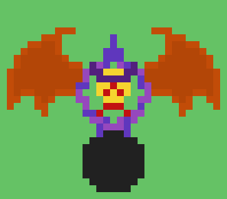 [ab5400] *Above them, was one of the devils, holding an odd gray-looking ball, basically aiming to drop it towards one of them*