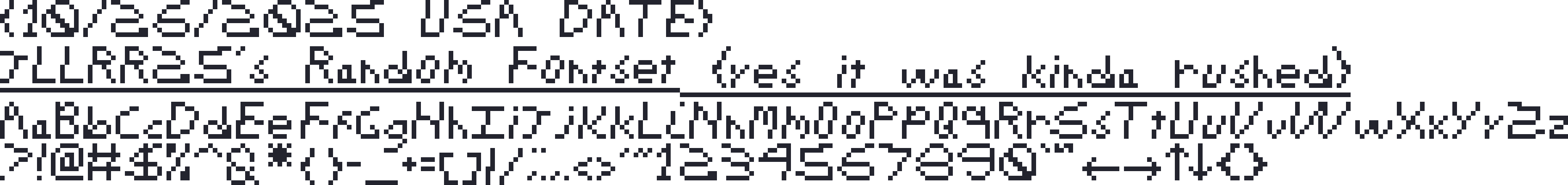 [ec0290] JLLRR25's Random Fonset