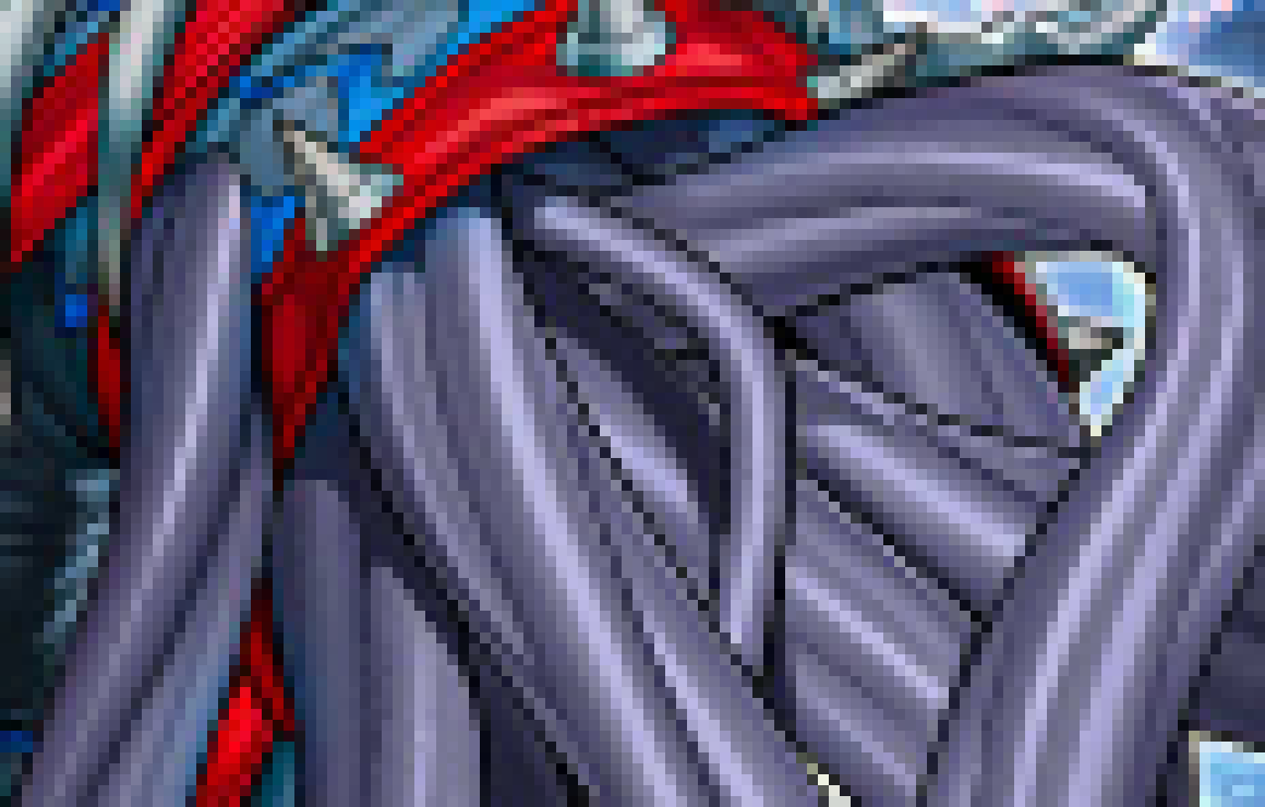 [2a5b2b] *Upon losing sight of the two, the creature let out a roar, lashing out at the area around it.*