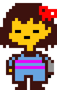 [bfd627] frisk with faded ribbon and toy knife