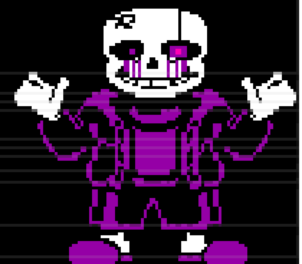 [2bf2d8] while I wait imma drop some lore: Realitytale is an AU that has discovered the true power of determination, sans and the others have the ability to manipulate reality, with sans having the strongest grasp on the ability, having the ability to reset, save, load, overwrite, and even true reset. Having this ability, sans goes across different au’s. exploring, patching and fixing, and even creating some of his own, his greatest rival being error404, who he protects au’s from so he cant steal their code.