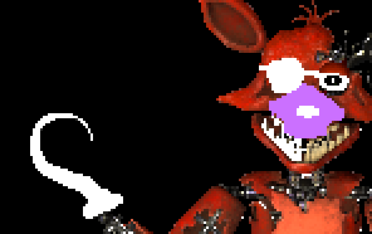 i tried making a shadow foxy but my mouse died and my hand is to tired - landon