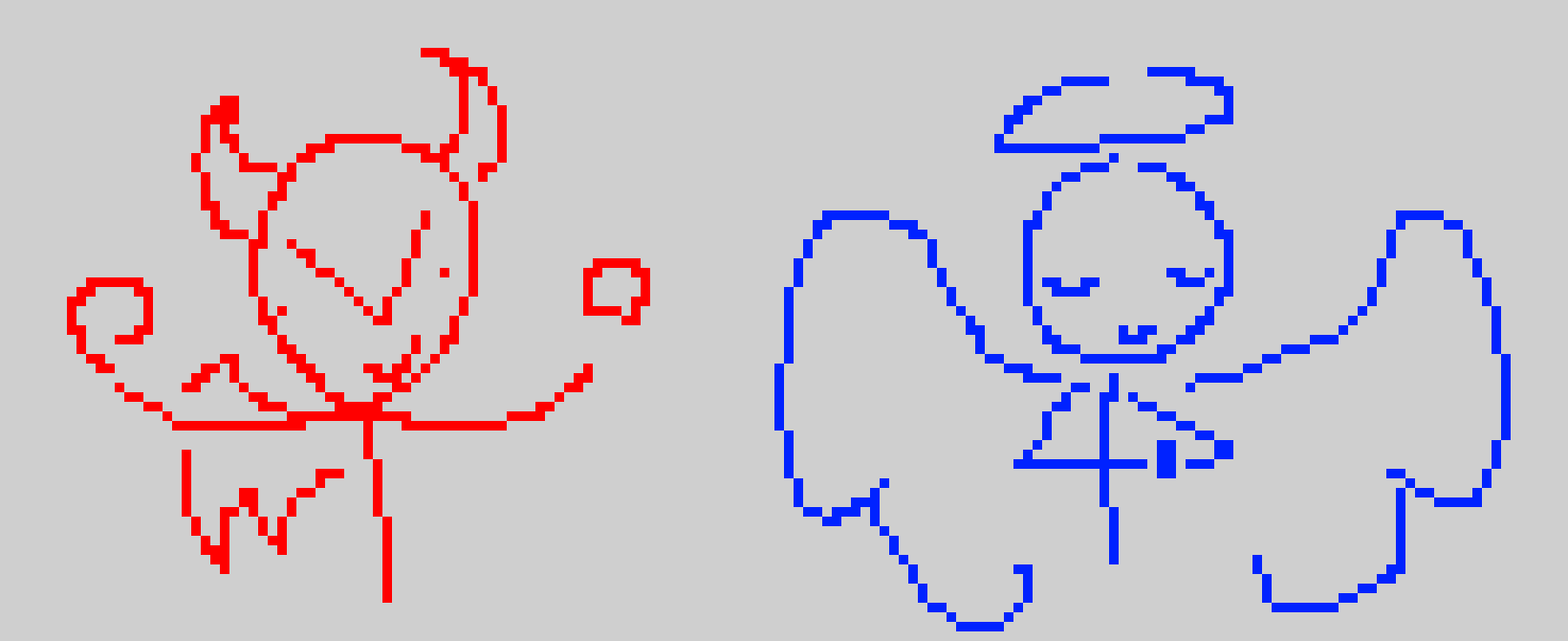 The Red Demon and The Blue Angel