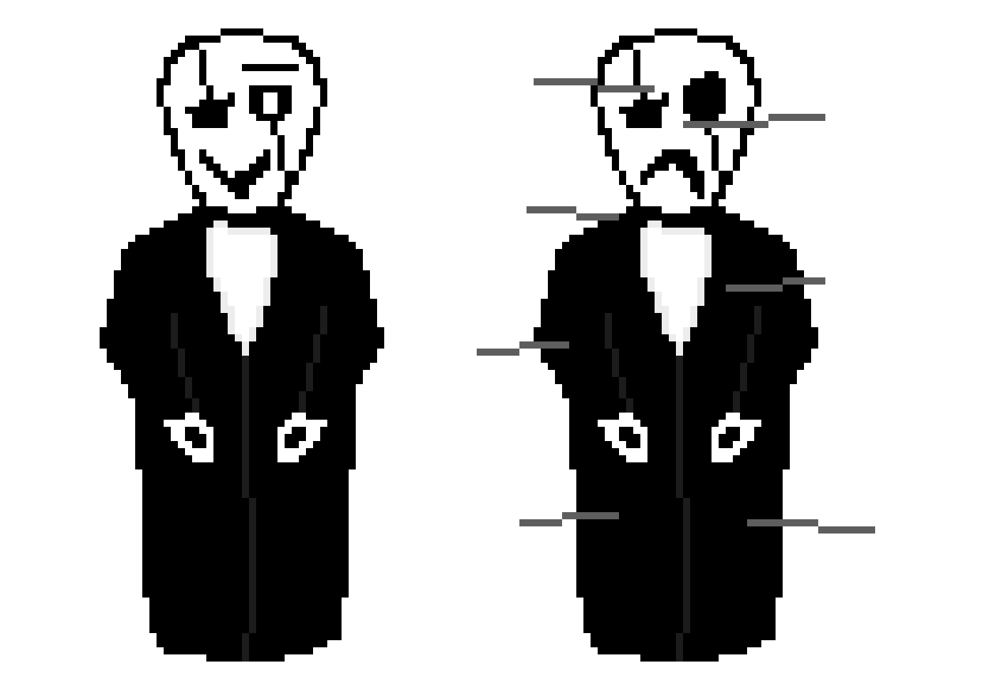 [9bb27f] Gaster Sprite - Hackertale AU