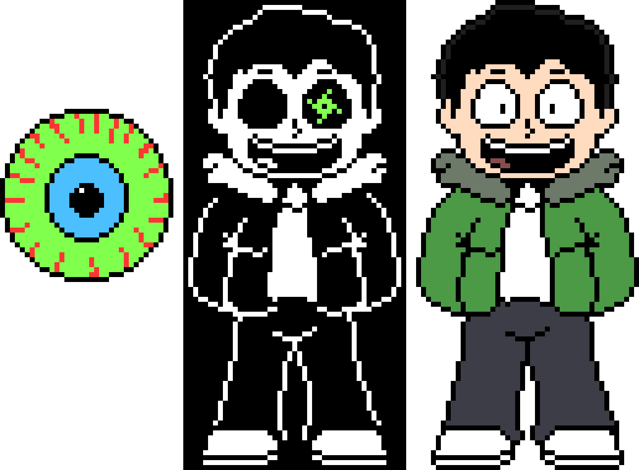 TuberTale Nogla Battle Sprite. ( With Colored Sprite and his Gaster Blaster )