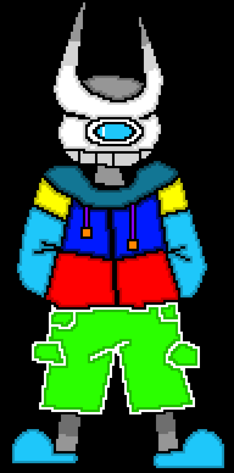 [5433ac] * i am currently thinking if i should make an au with only my sprites. i just gave my lil bro a papyrus look, anyways wsg yall