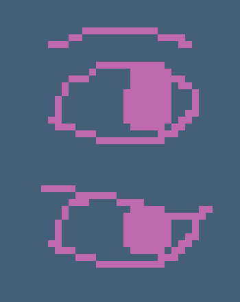 [fd5820] an angry eye would look more like this, the top one being normal, and the bottom being the angry one. its more of just creating an angled line on the eye