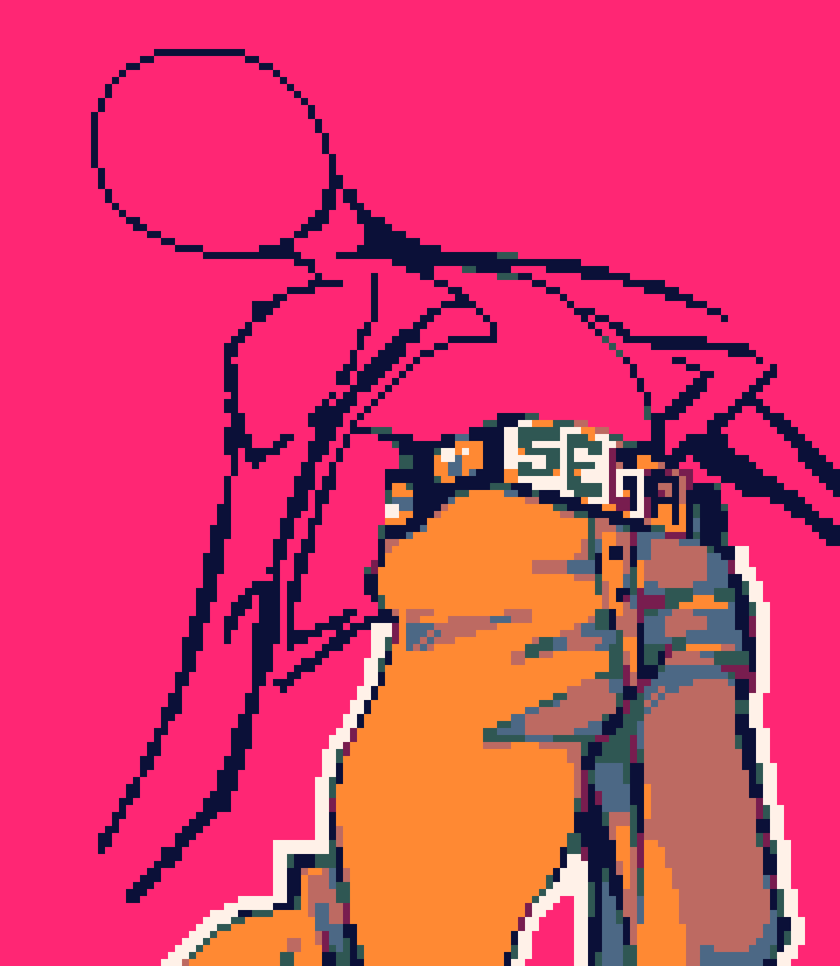 [68c135] figured id js work in contrasts again bc as much as i liked the og colorway i like the hot pink bg wayyyy more but water you working on