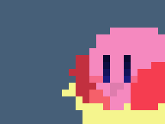 [a94629] *kirby, knowing perfectly where the castle was, happened to arrive first to it. what was there was a ton of speed in one little area of the castle*