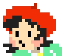 [777455] I think so...? *She would simply just wave back at Kirby as he ran by*